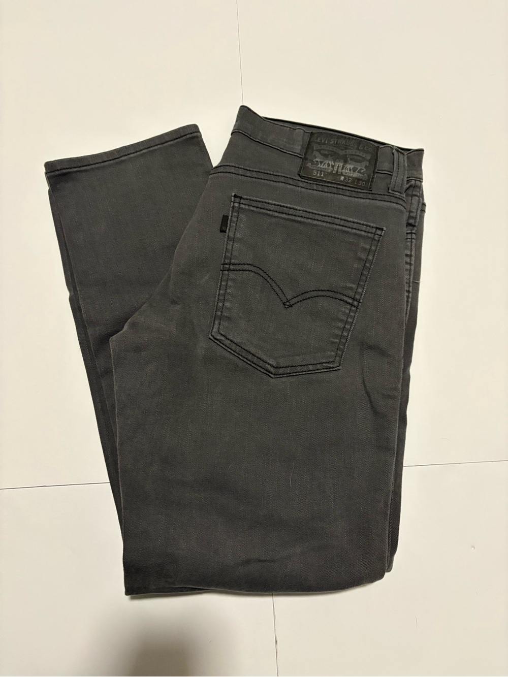 Levi’s 511 Slim Fit Gray Black Wash Jeans Size 32x30
